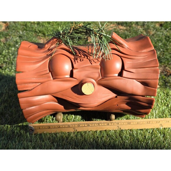 Christmas Yule Burner talking Singing Log  1999 Telco Battery Animated No Box - Picture 4 of 12